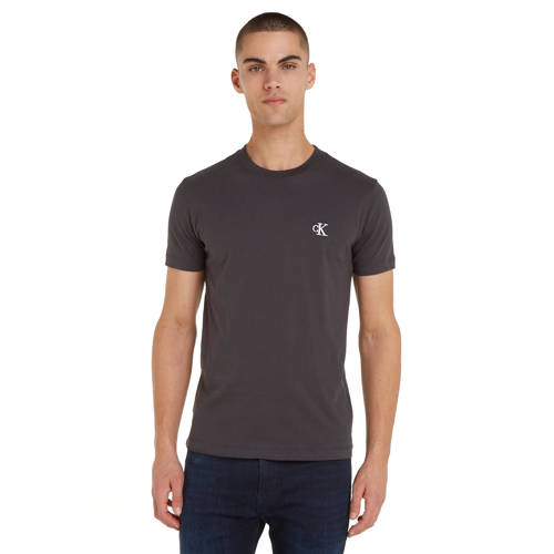 CALVIN KLEIN JEANS slim fit T-shirt van katoen zwart afbeelding