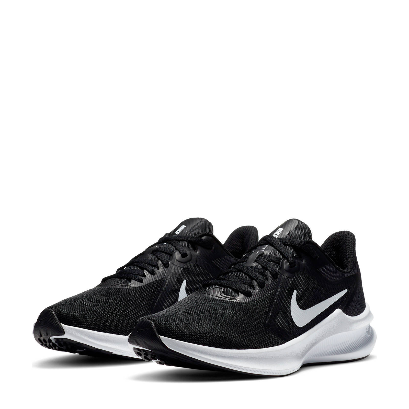 Nike Downshifter 10 hardloopschoenen zwart/wit | wehkamp