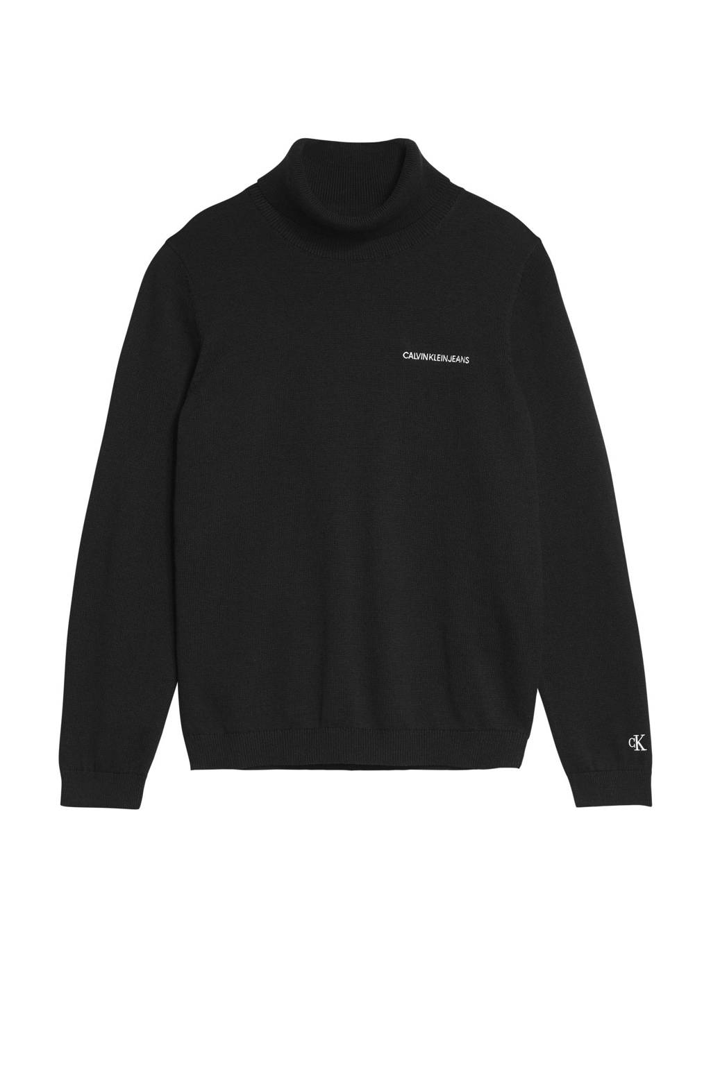 CALVIN KLEIN JEANS coltrui met logo zwart, Zwart