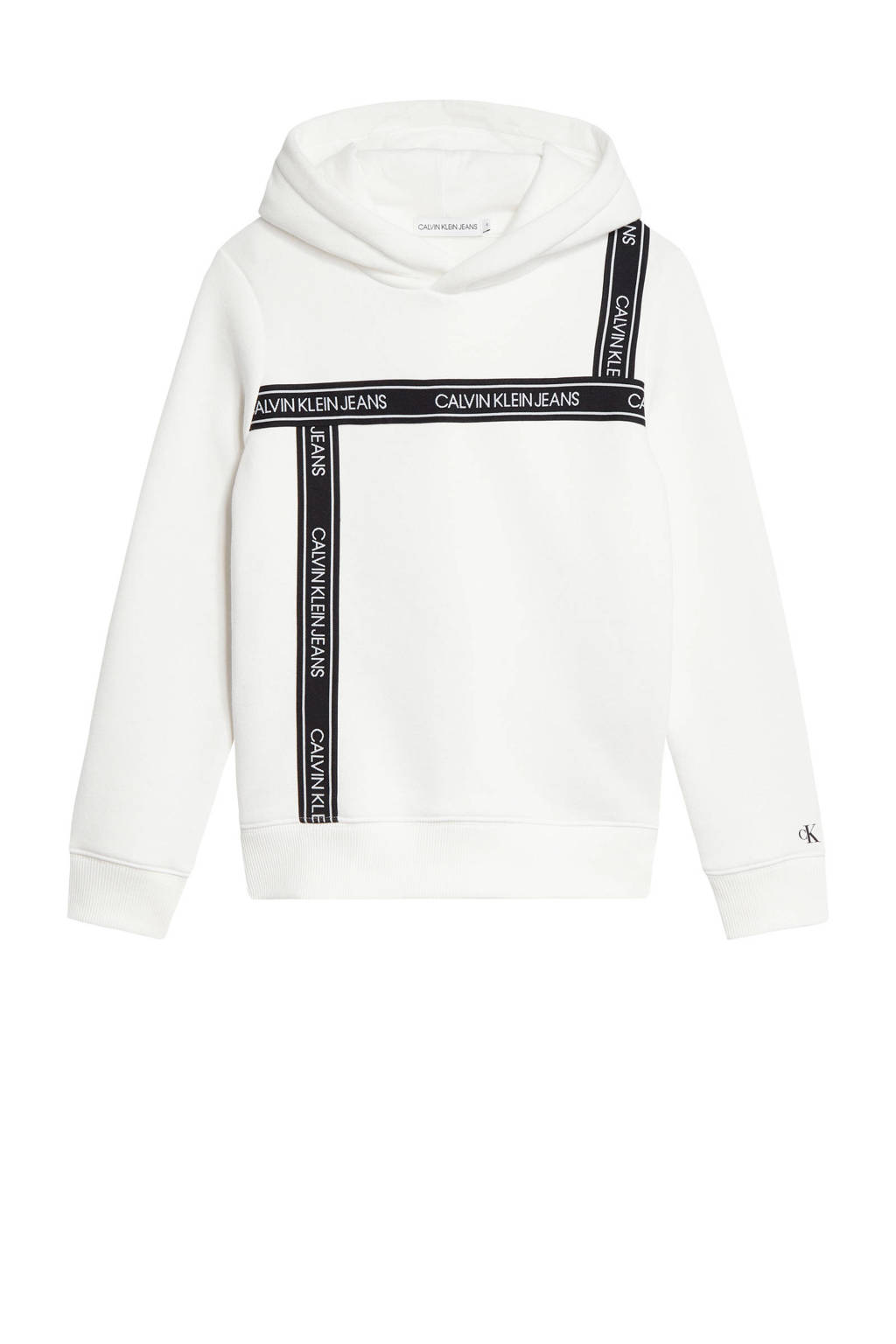 CALVIN KLEIN JEANS hoodie met logo wit, Wit