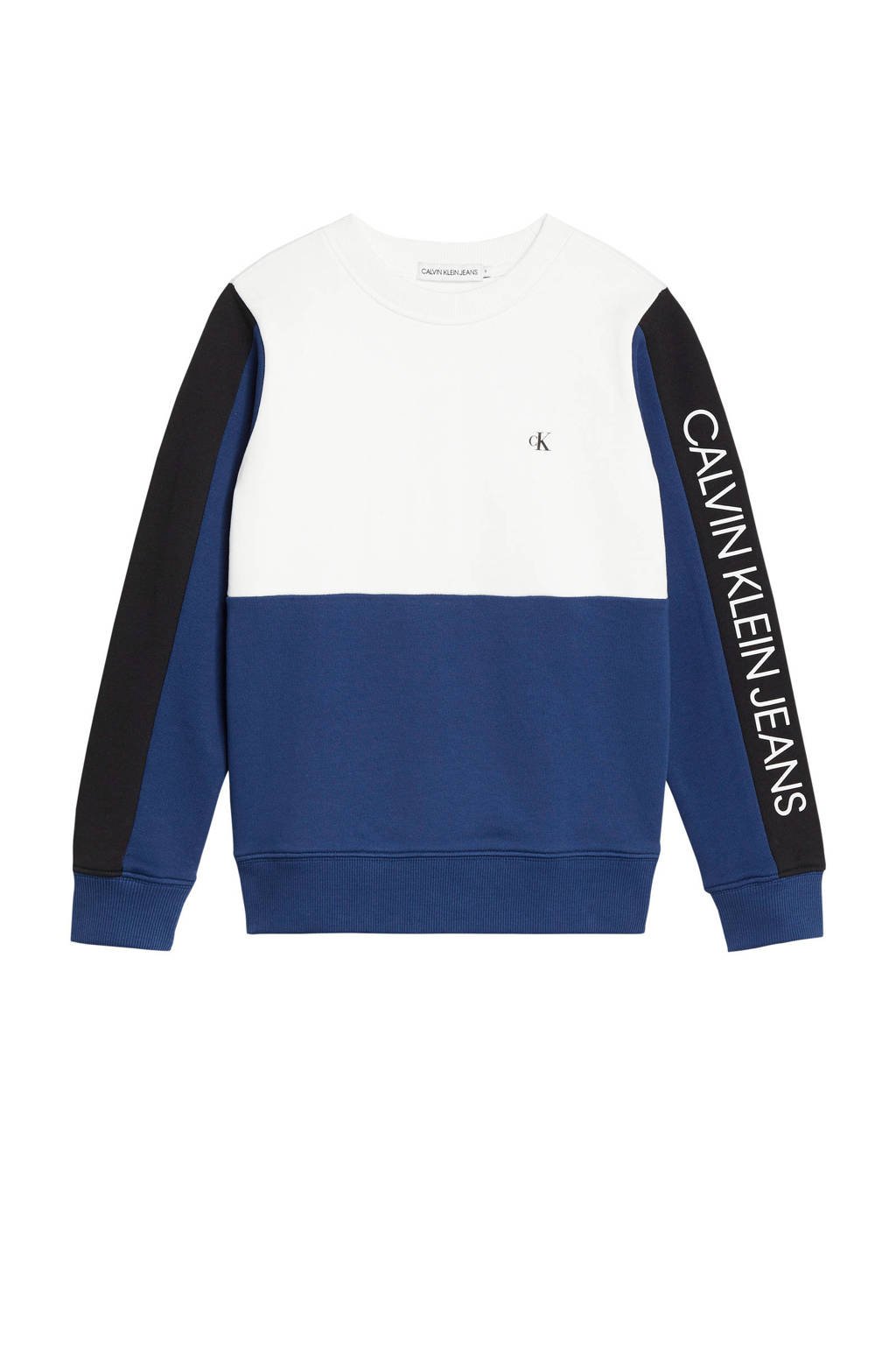 CALVIN KLEIN JEANS sweater blauw/wit/zwart, Blauw/wit/zwart