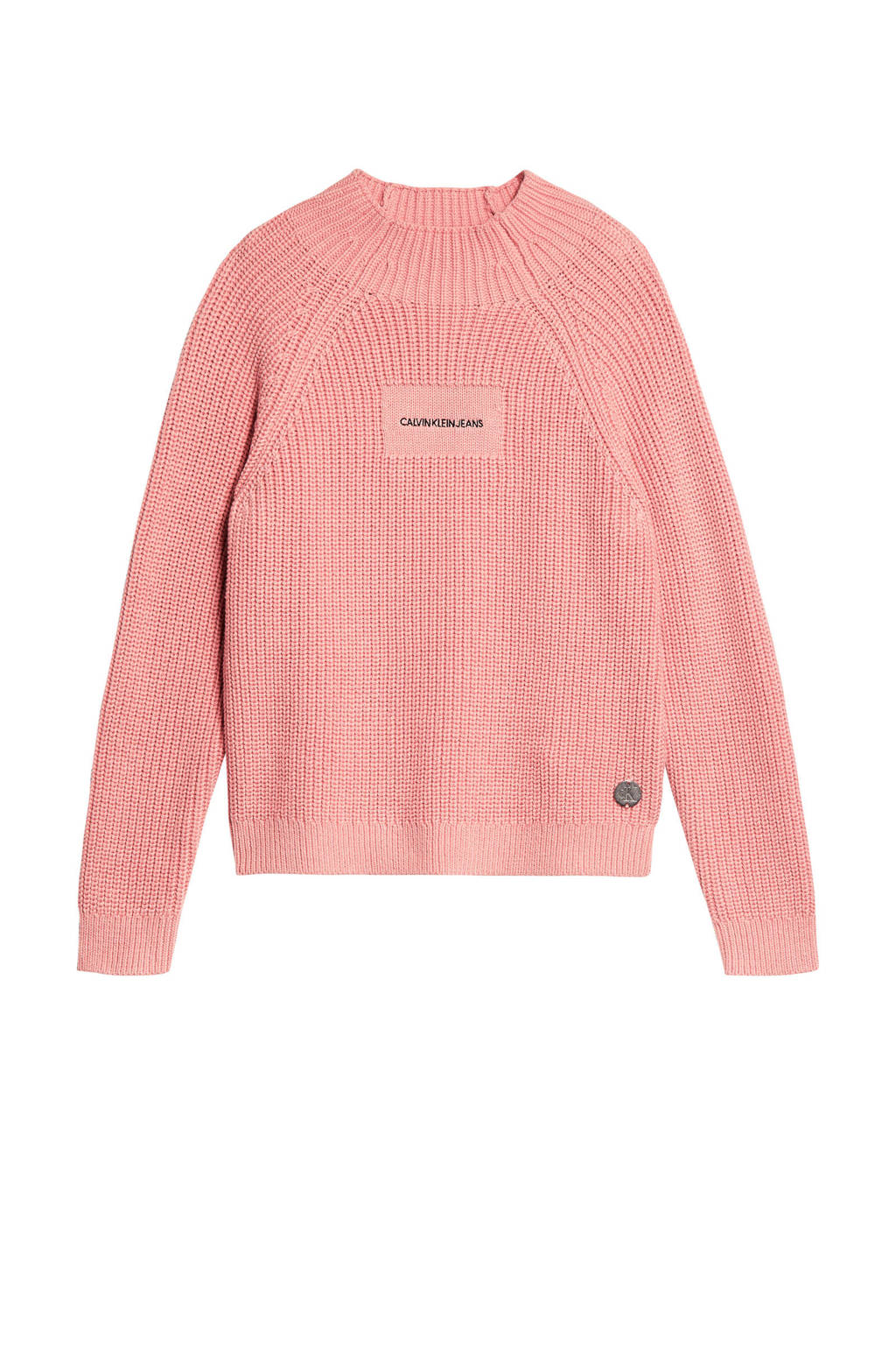 CALVIN KLEIN JEANS trui van biologisch katoen roze, Roze