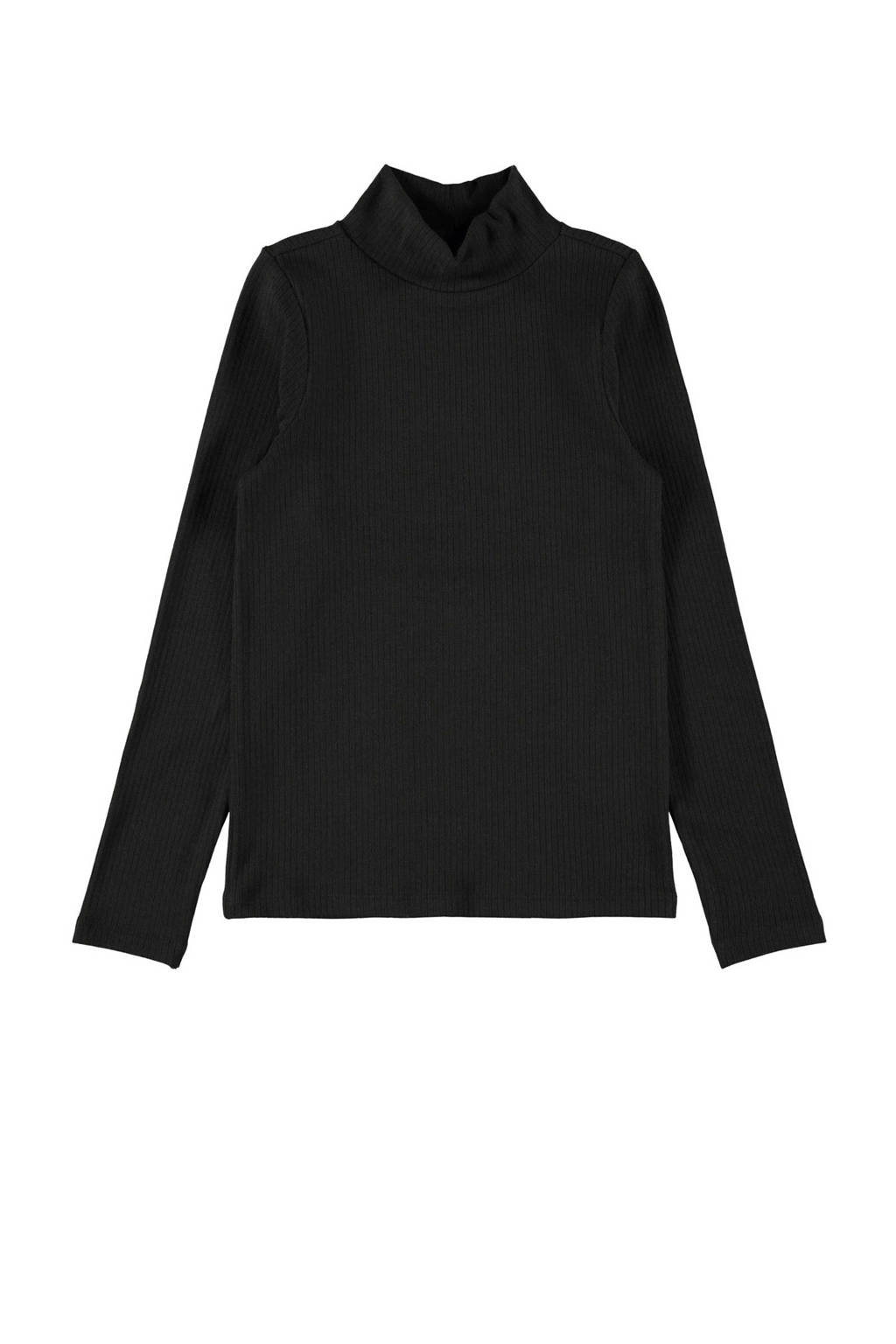 NAME IT KIDS ribgebreide longsleeve Dalima zwart, Zwart