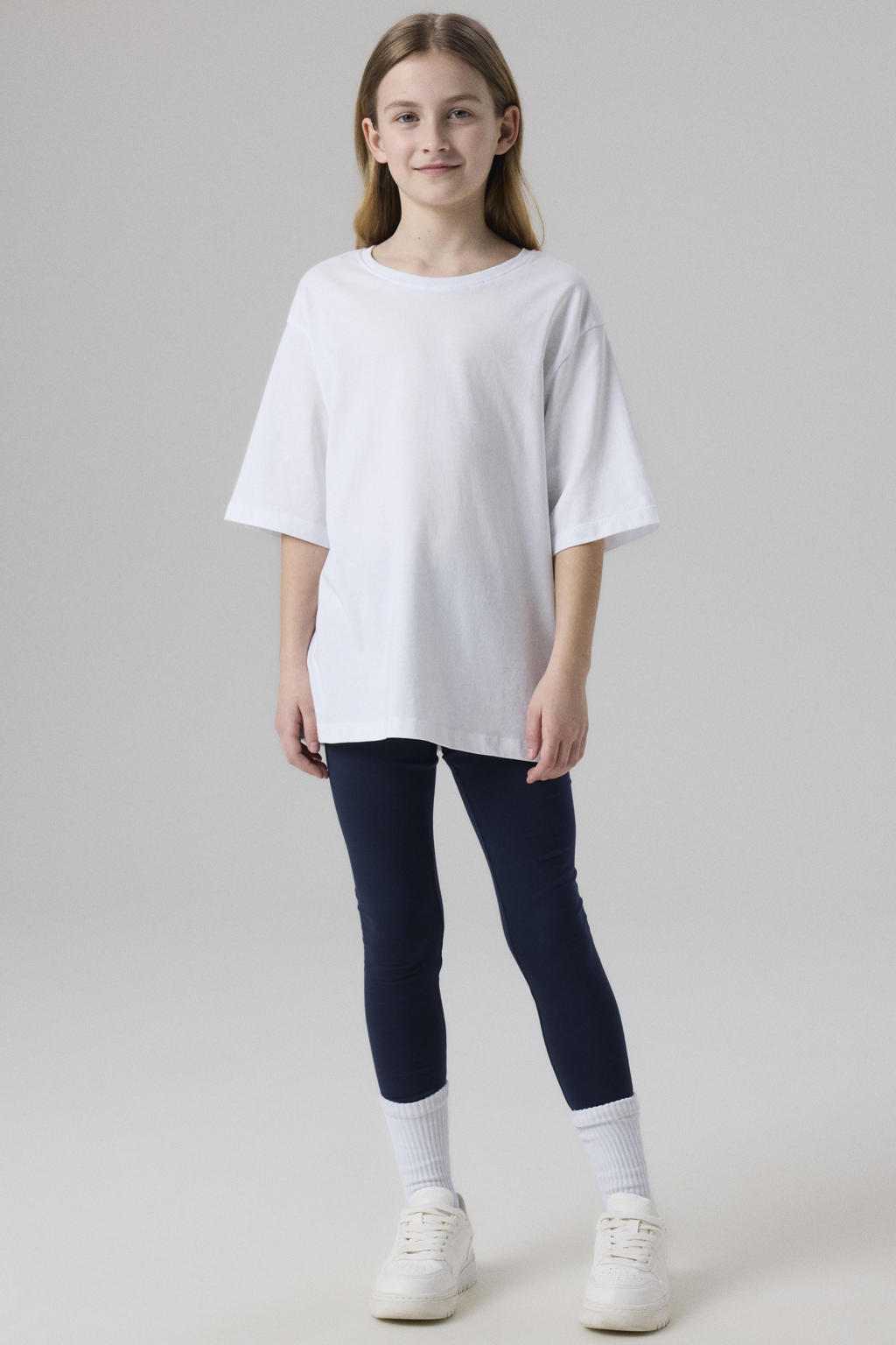 NAME IT KIDS legging NKFVIVIAN met katoen donkerblauw