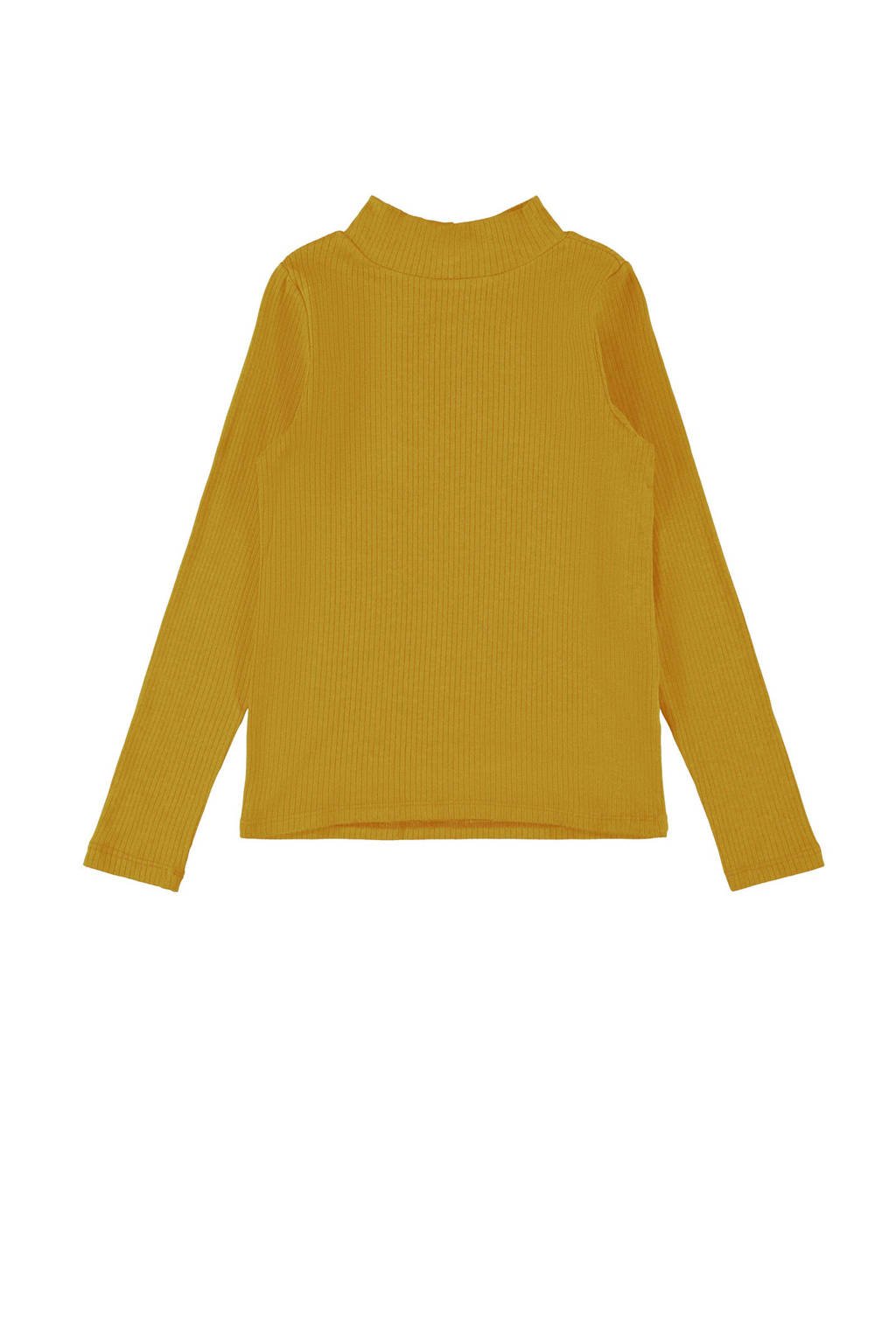 NAME IT KIDS ribgebreide longsleeve Dalima okergeel, Okergeel