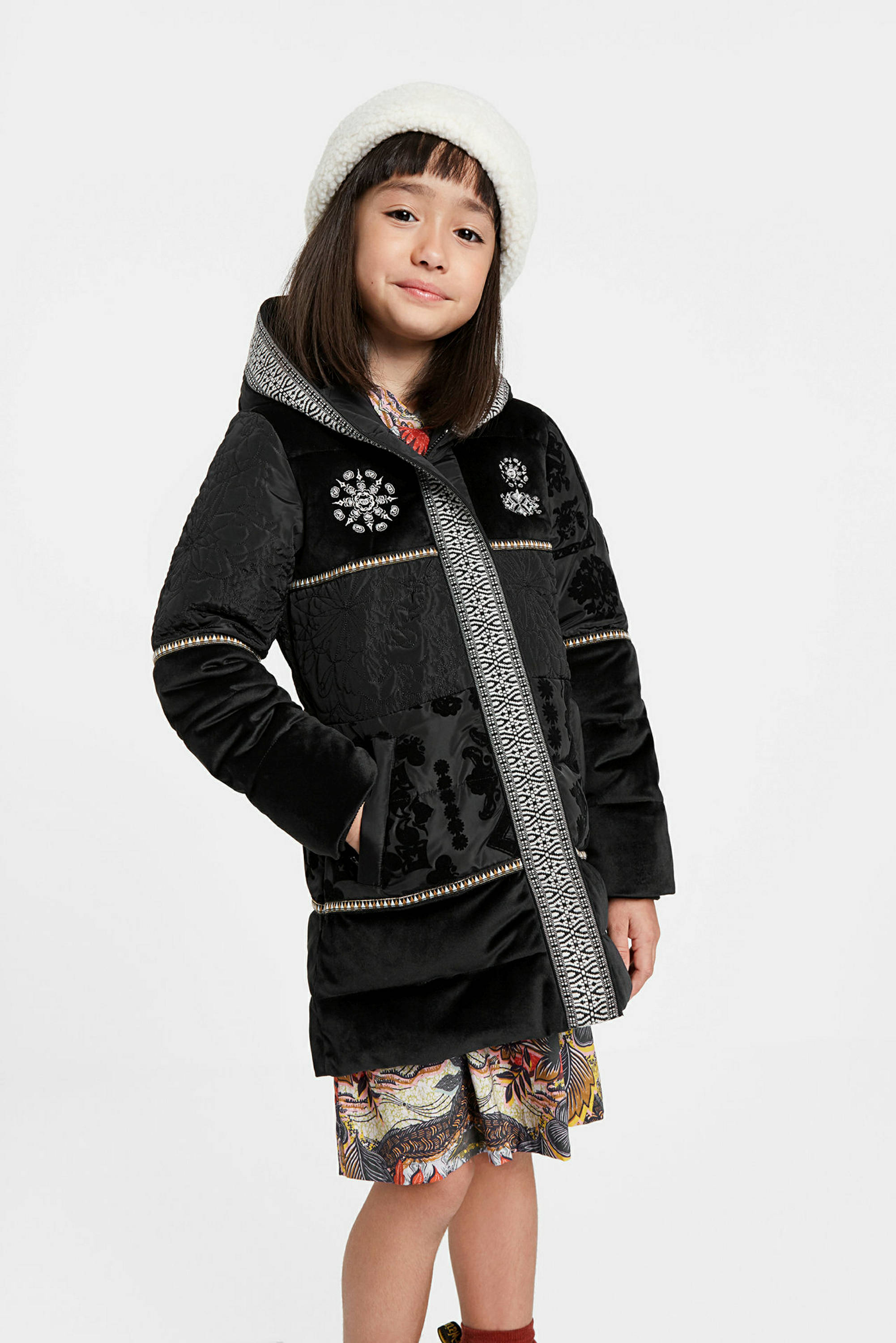 Desigual winterjas met all over print zwart | wehkamp Desigual winterjas met all over print zwart | wehkamp