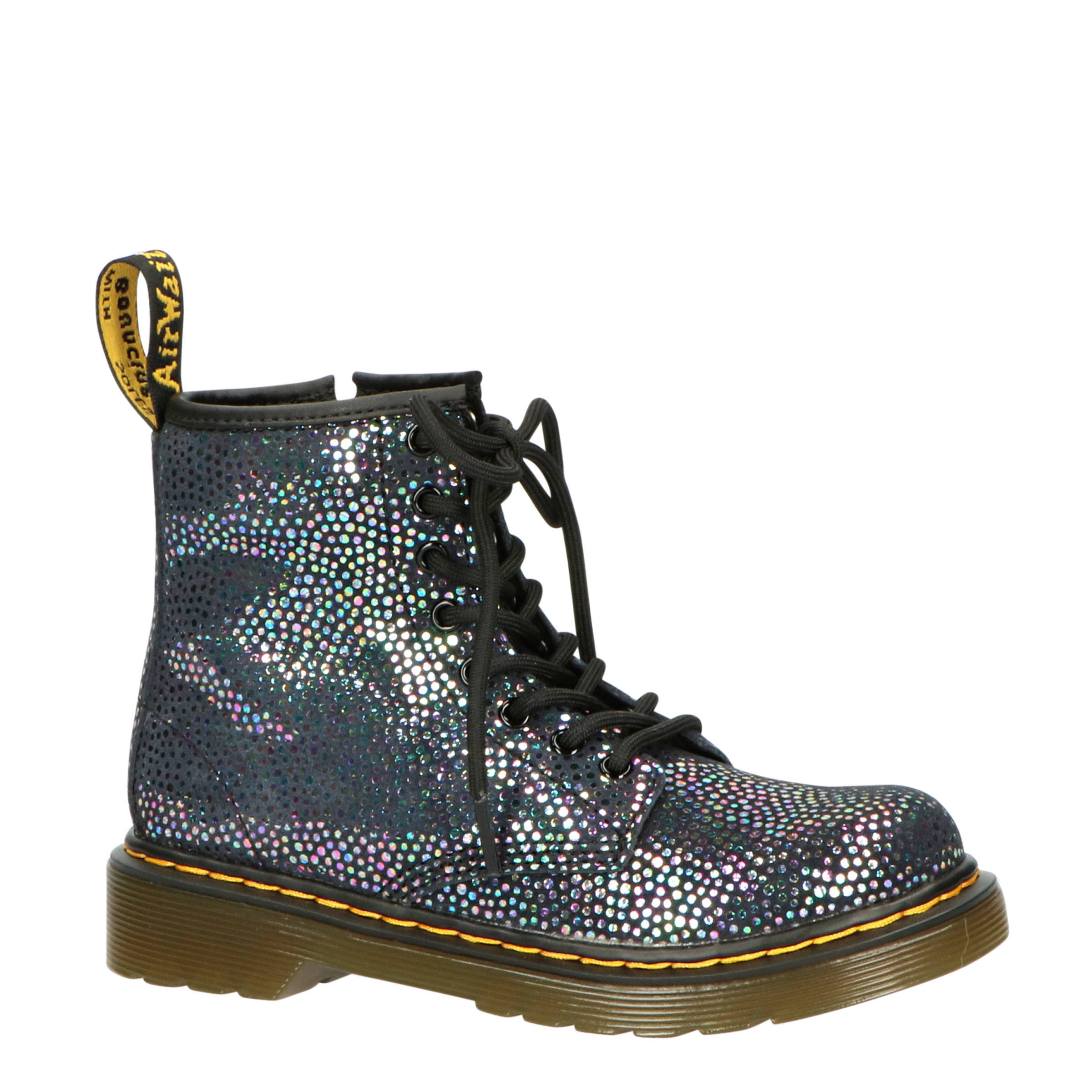 Dr Martens 1460 J Nero Spot Metallic Scamosciata - Moda Stivali - Awesome  Shoes