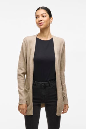 gemêleerd gebreid vest VIRIL beige