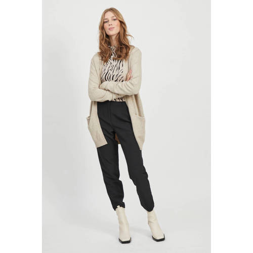 VILA gemêleerd gebreid vest VIRIL beige afbeelding