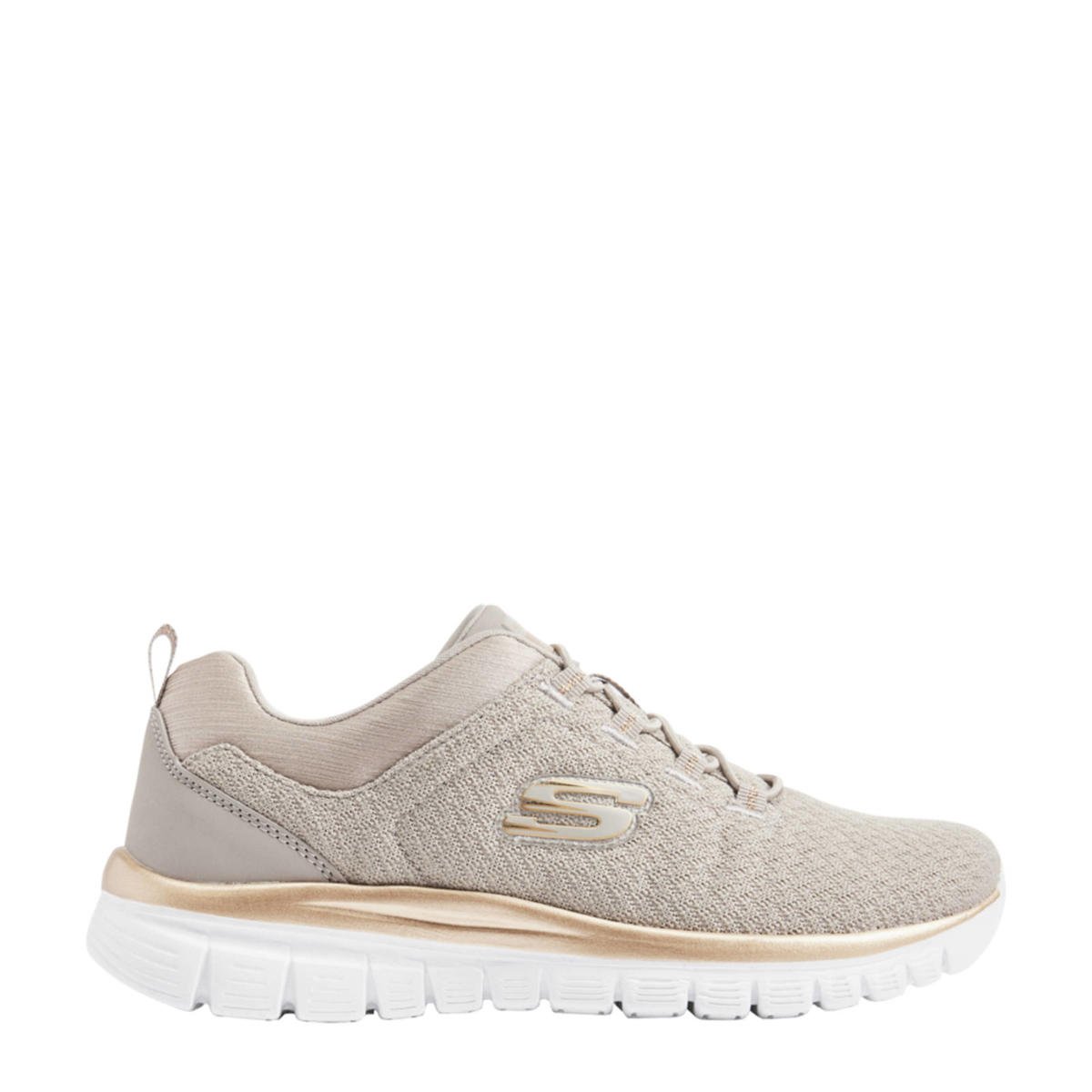 Skechers sneakers taupe/goud kopen? Morgen in huis wehkamp