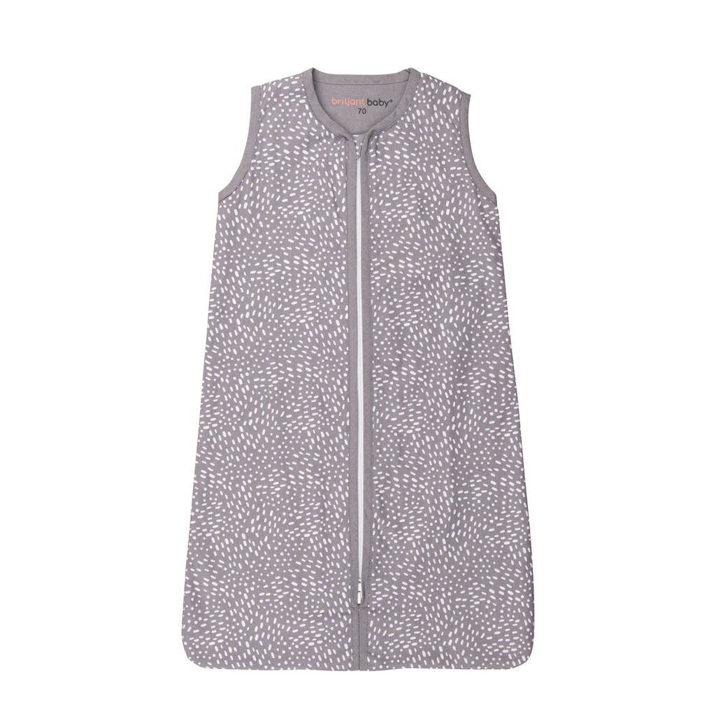 Briljant Baby Minimal Dots baby slaapzak zomer grijs, Grijs