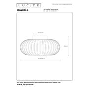 thumbnail: Lucide MANUELA - Plafonnière - Ø 39,5 cm - 1xE27 - Zwart
