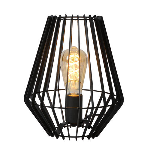 Lucide REDA - Tafellamp - 1xE27 - Zwart afbeelding