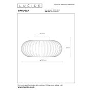 thumbnail: Lucide MANUELA - Plafonnière - Ø 39,5 cm - 1xE27 - Wit