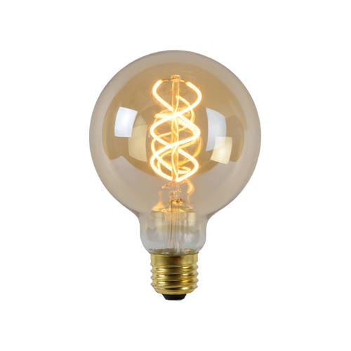 Lucide G95 - Filament lamp - Ø 9,5 cm - LED Dimb. - E27 - 1x5W 2200K - Amber afbeelding