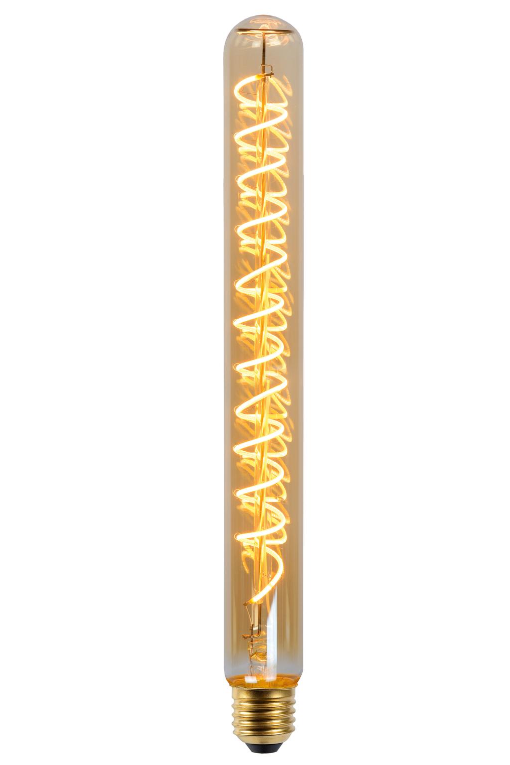 Lucide T32 - Filament lamp - Ø 3,2 cm - LED Dimb. - E27 - 1x5W 2200K - Amber