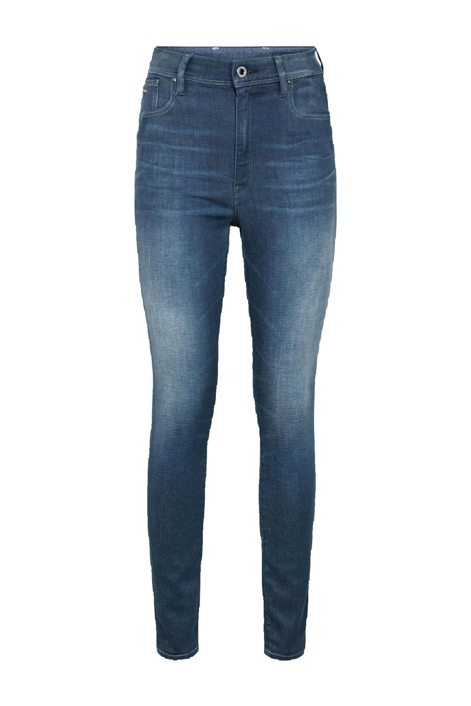G-Star RAW high waist skinny jeans Kafey worn in gravel blue online kopen