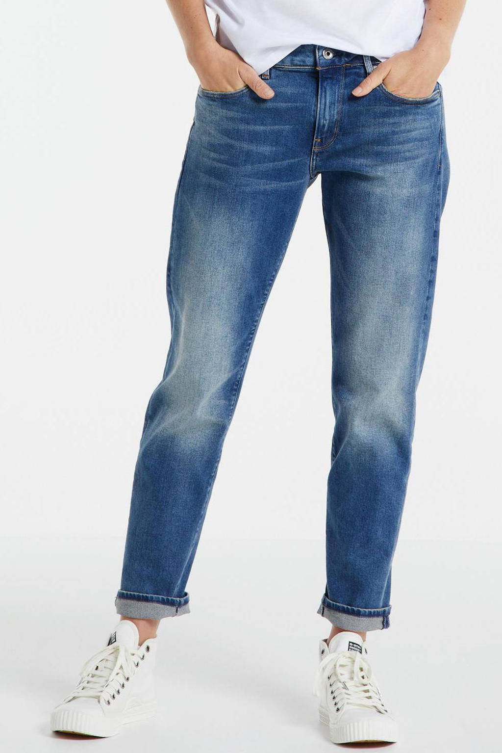 borduurwerk verontschuldiging buitenspiegel G-Star RAW Kate boyfriend jeans vintage azure | wehkamp