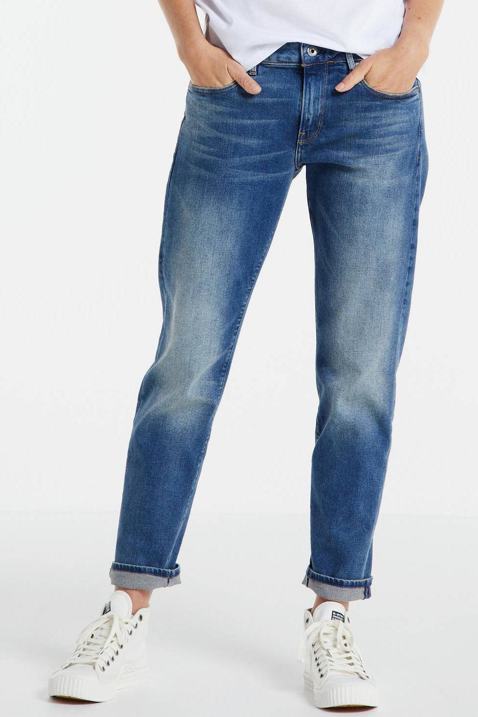 Apart Boyfriend jeans blauw Logo applicatie Mode Spijkerbroeken Boyfriend jeans 