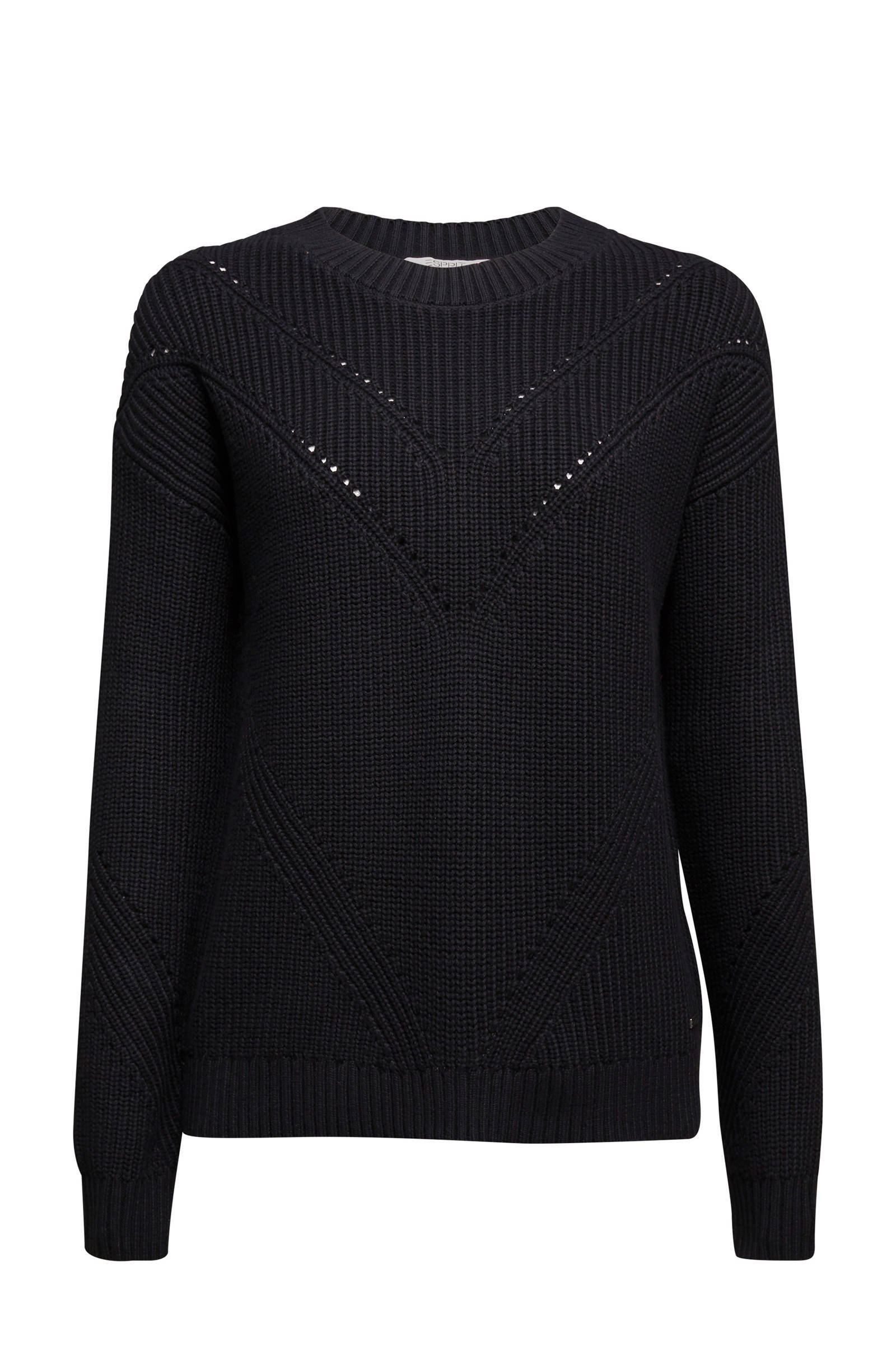 ESPRIT Women Casual gebreide trui met biologisch katoen ESPRIT Women Casual gebreide trui grijszwartwit | wehkamp