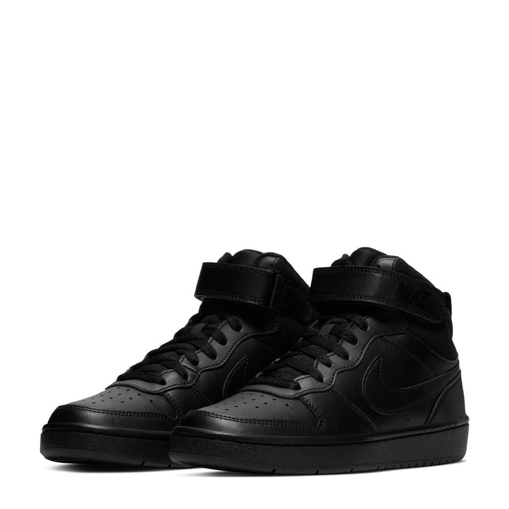 Nike Court Borough Mid 2 Gs Leren Sneakers Zwart Wehkamp