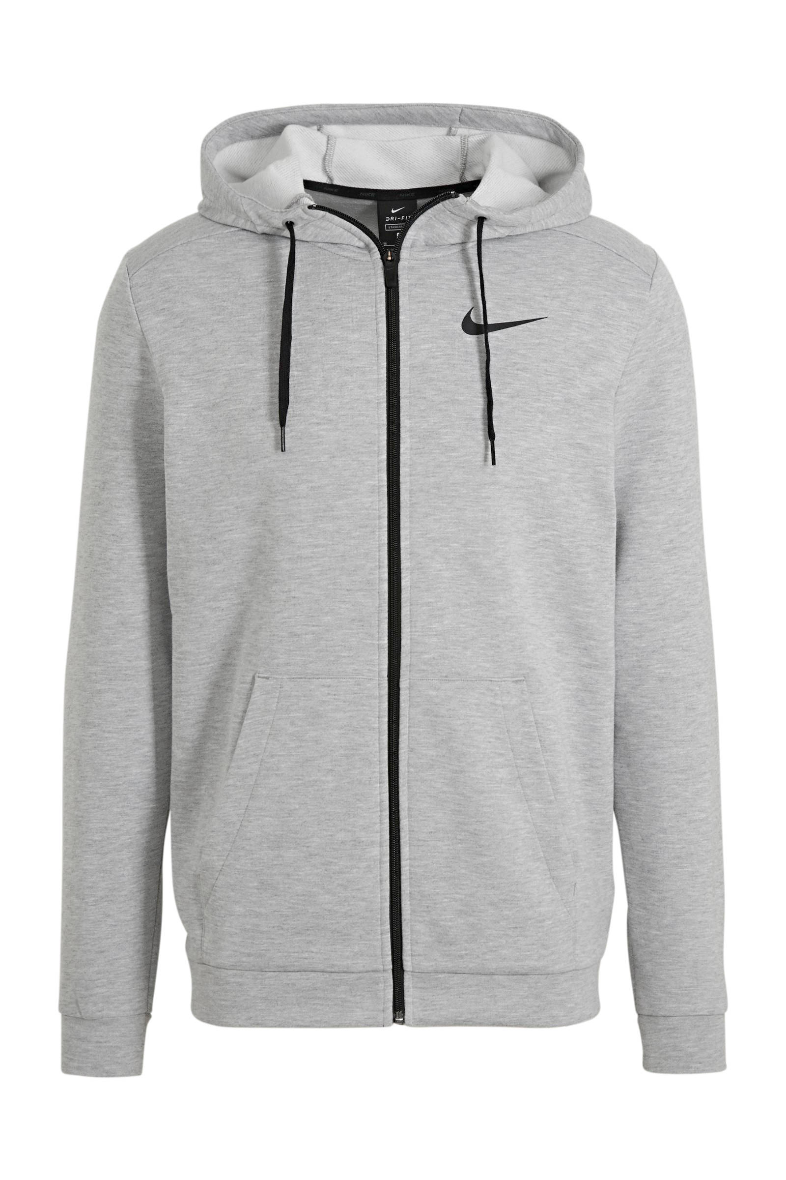 Nike sportvest grijs melange | wehkamp