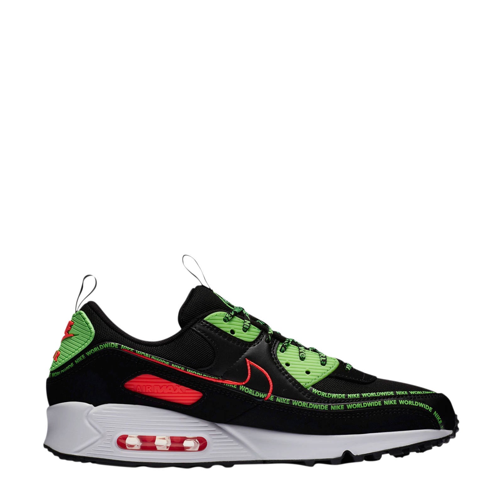 Nike Air Max 90 World Wide sneakers zwart/rood/groen | wehkamp