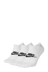 Nike sneakers sokken - set van 3 wit, Wit/zwart