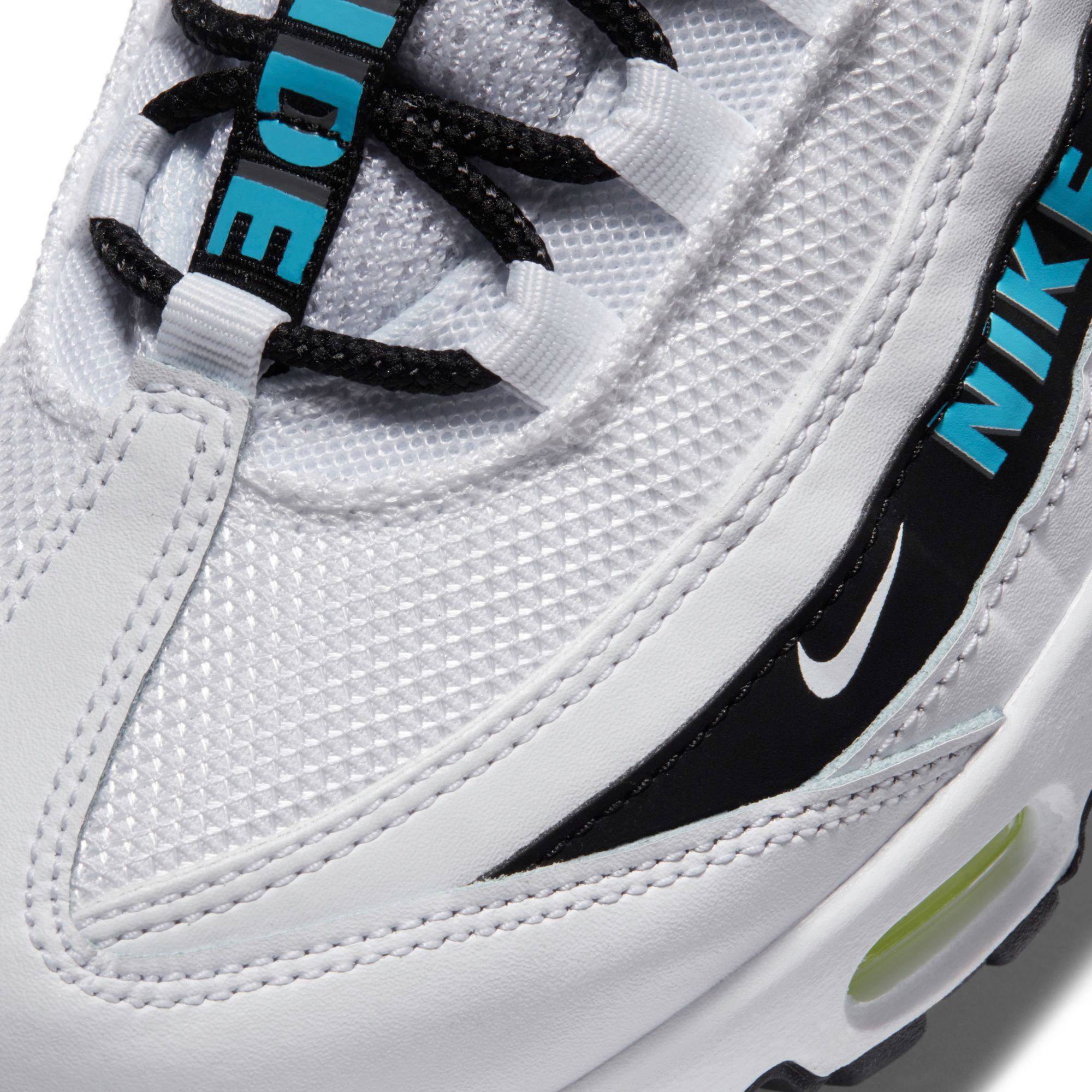 Nike Air Max 95 SE sneakers wit/blauw/fluorgeel | wehkamp
