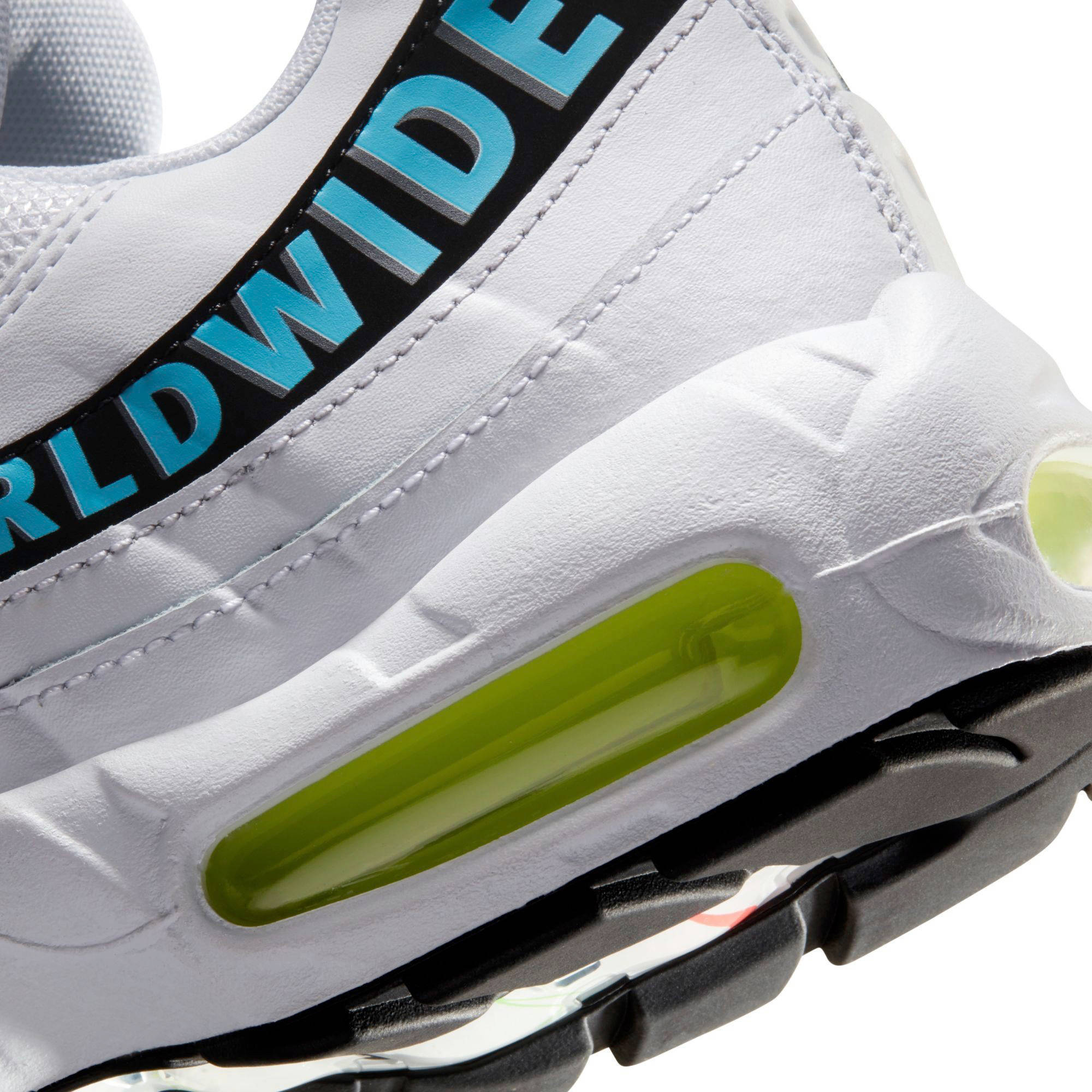 Nike Air Max 95 SE sneakers wit/blauw/fluorgeel | wehkamp