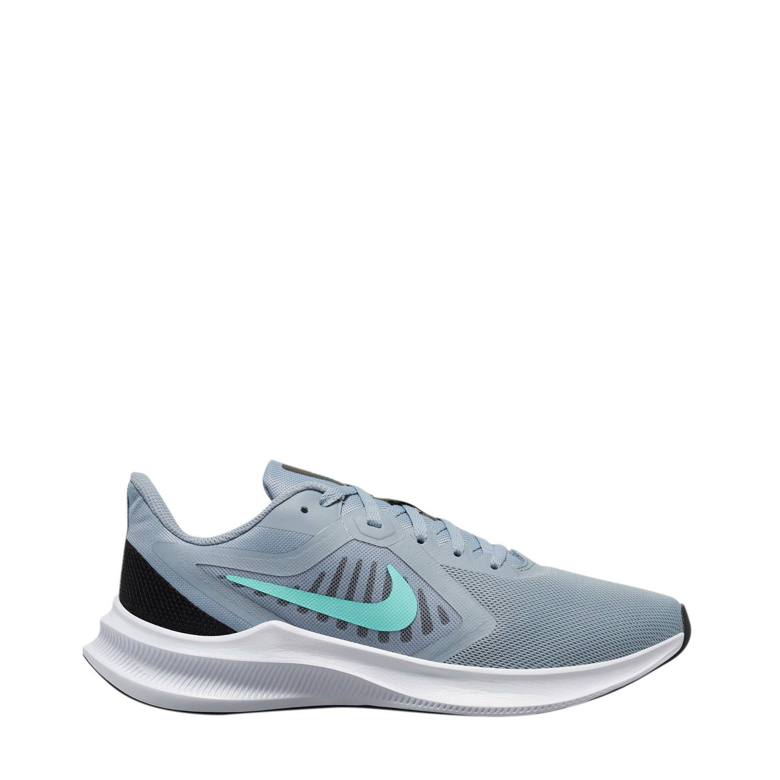 Nike Downshifter 10 hardloopschoenen grijs/turquoise | wehkamp