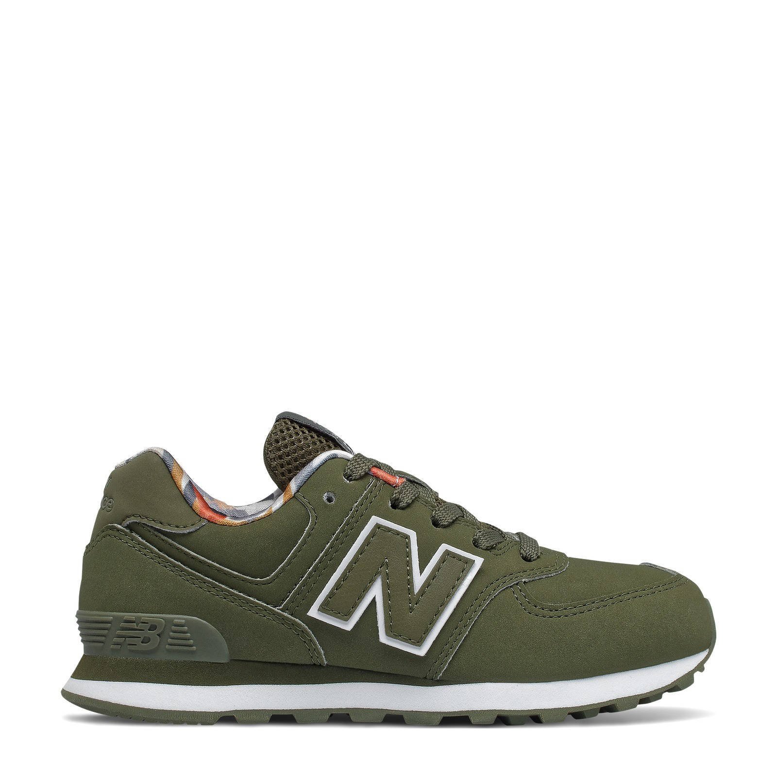 dark green 574 trainers