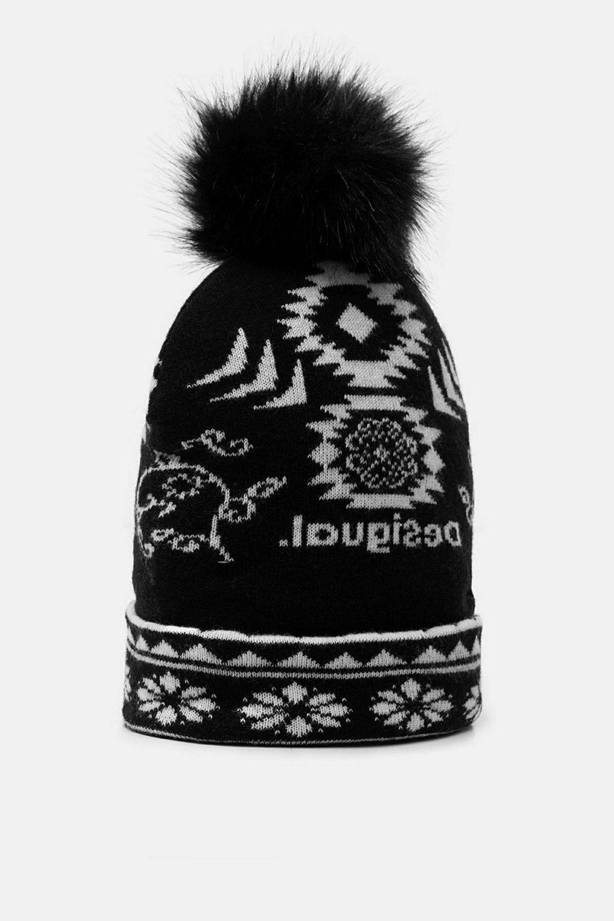 Bonnet Desigual Modèle Ethnic Multicolore 28V1923 - Neuf Avec étiquettes Pour Femme