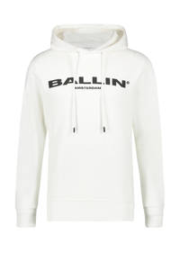 Ballin hoodie met tekst ecru, Ecru