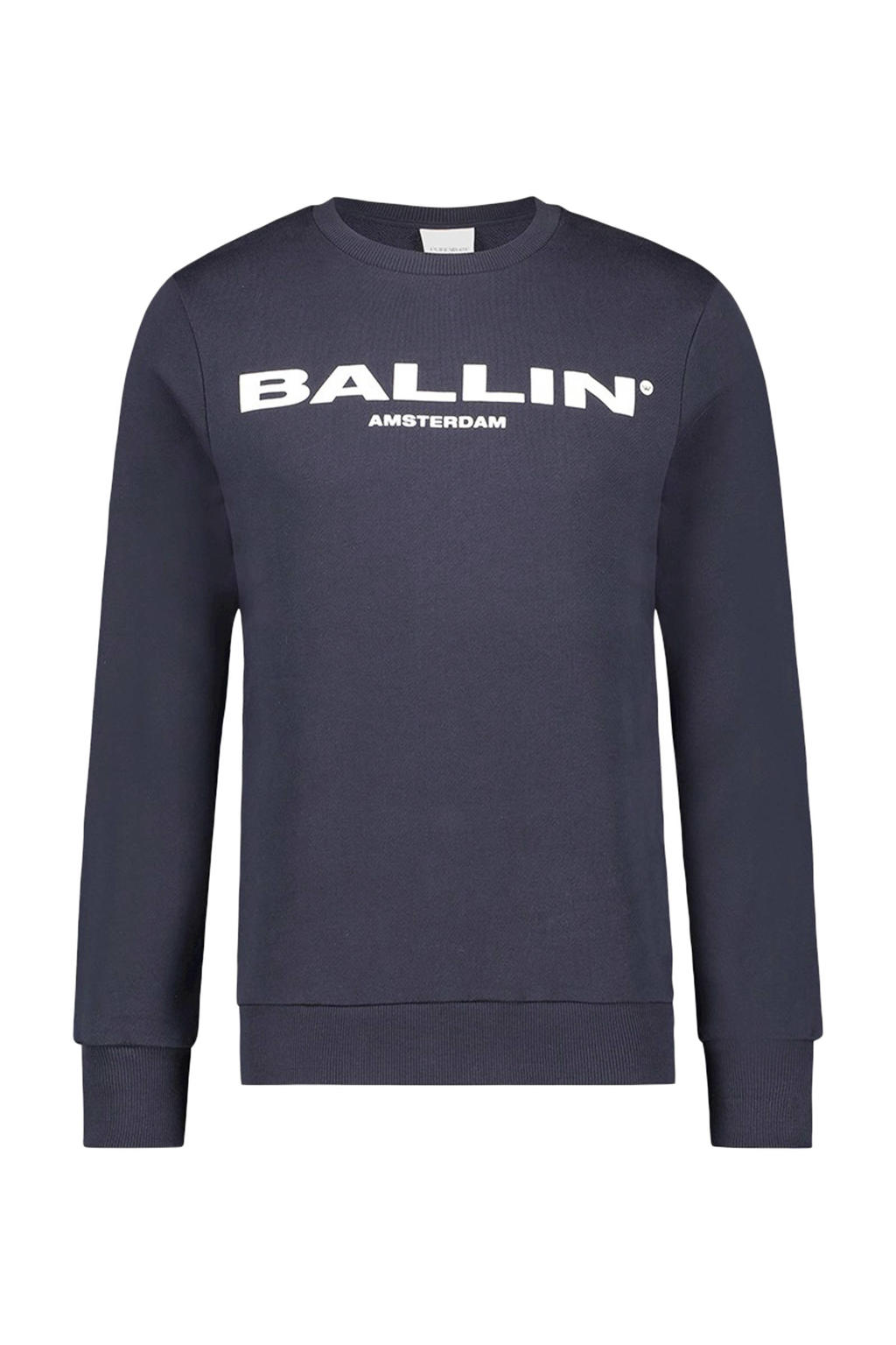 Ballin sweater met tekst donkerblauw