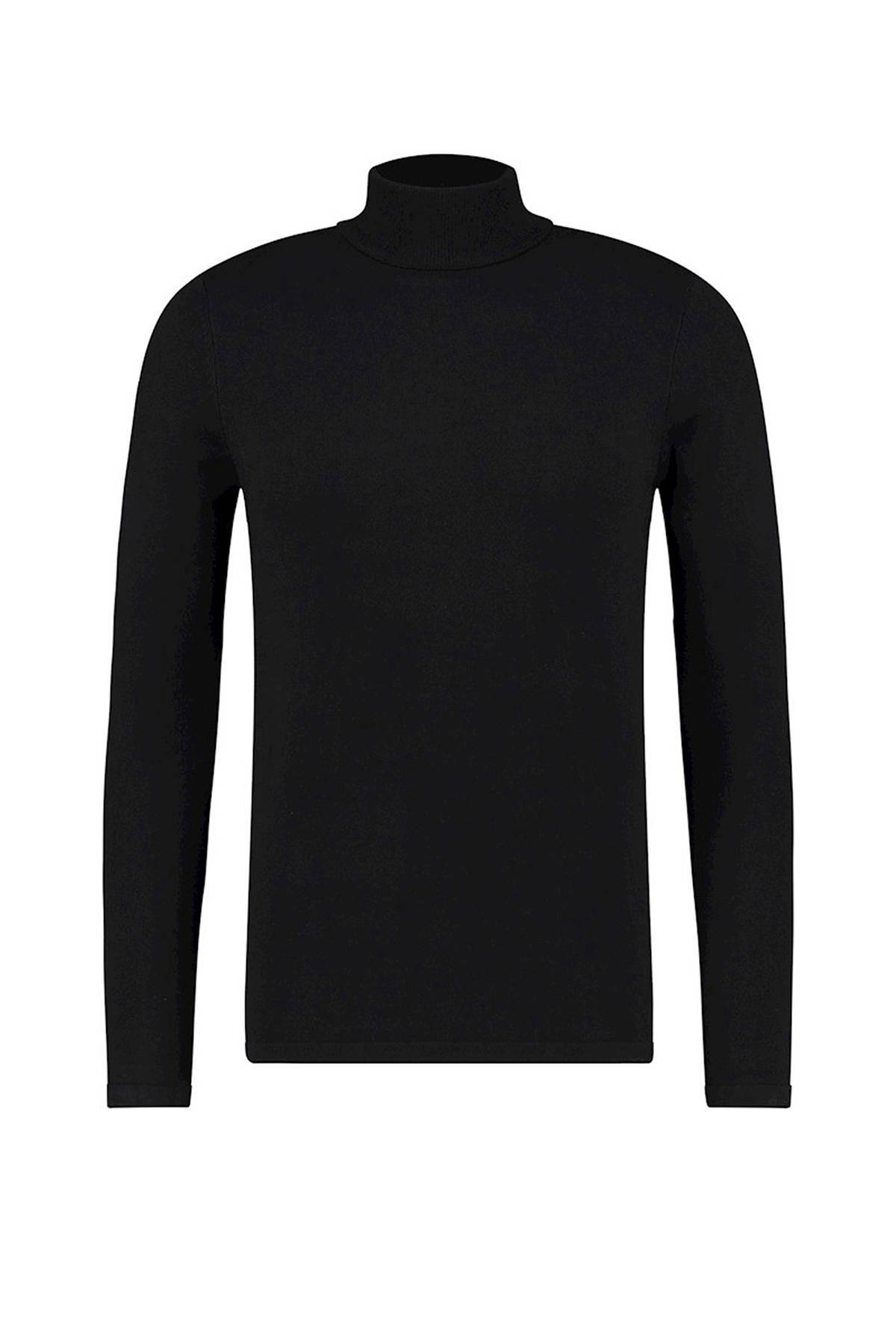 Purewhite Zwarte Coltrui Essential Knit Turtleneck online kopen