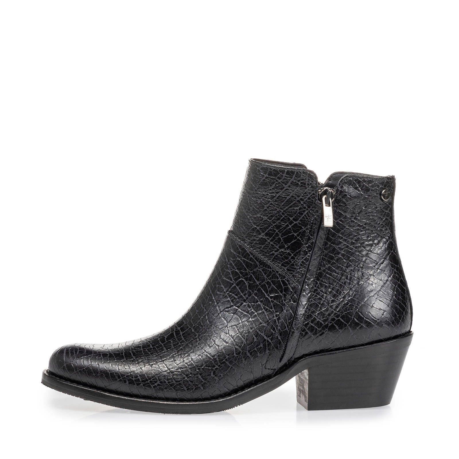 Floris van Bommel Fergi leren enkellaarzen zwart | wehkamp