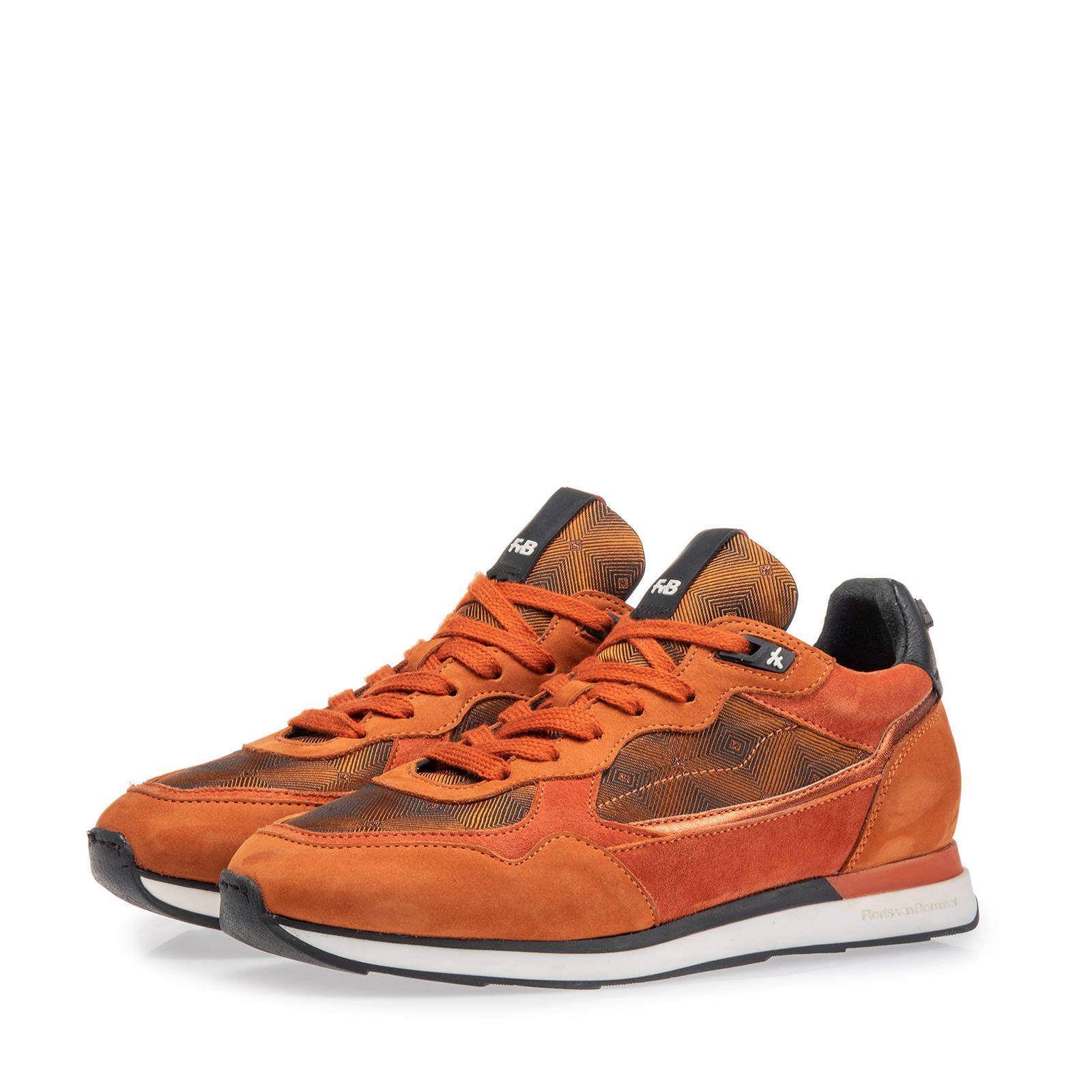 Floris van Bommel Figgi suède sneakers oranje/roest | wehkamp