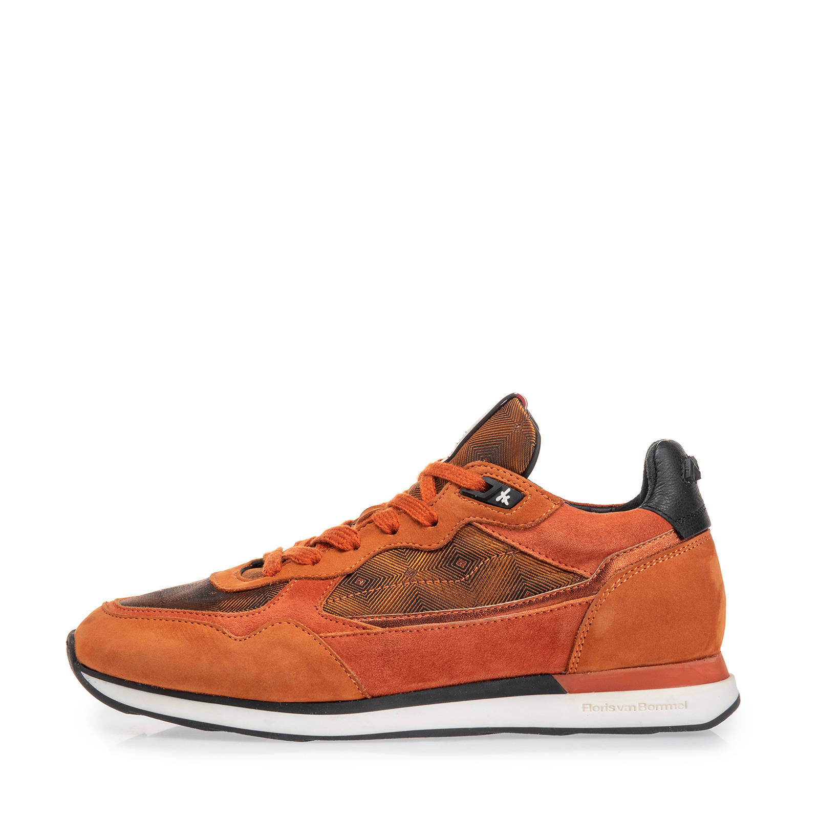 Floris van Bommel Figgi suède sneakers oranje/roest online kopen