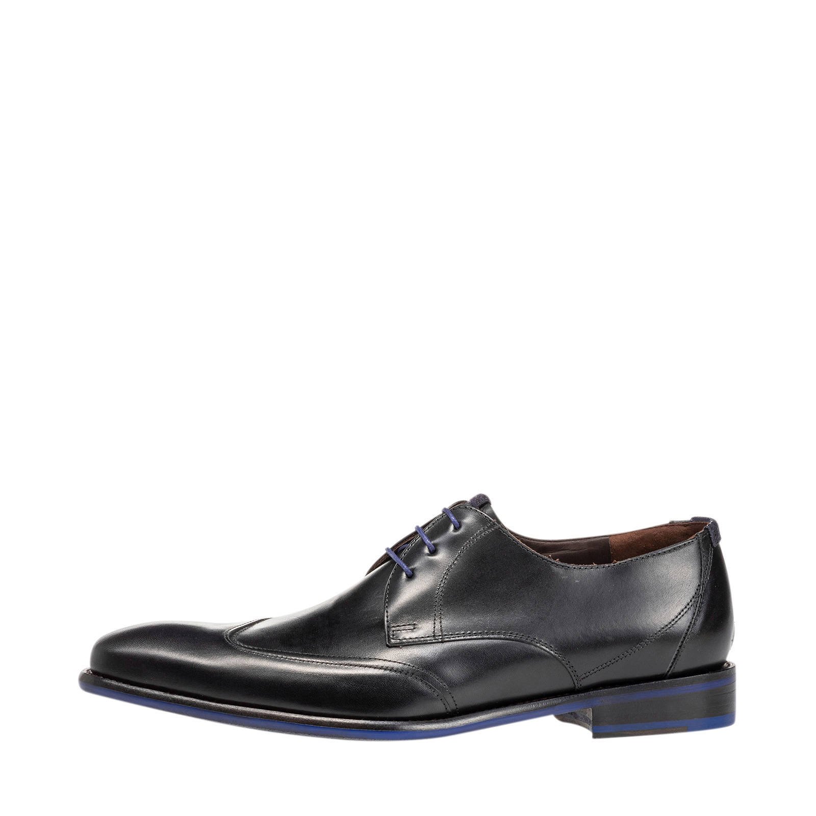 Floris van bommel SFM 30173 Black H Wijdte Veterschoenen online kopen
