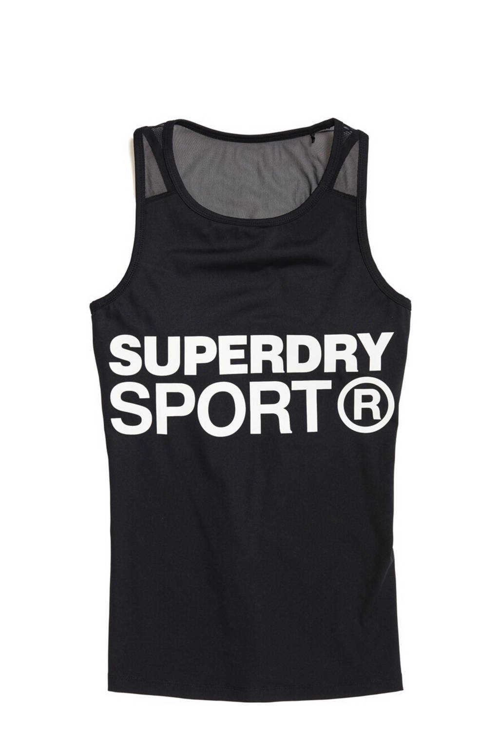 Superdry Sport sporttop zwart, Zwart
