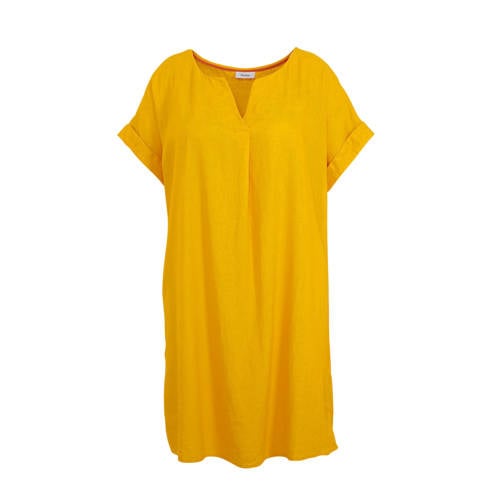 C A XL Yessica jurk met linnen geel C A XL Yessica jurk met linnen geel