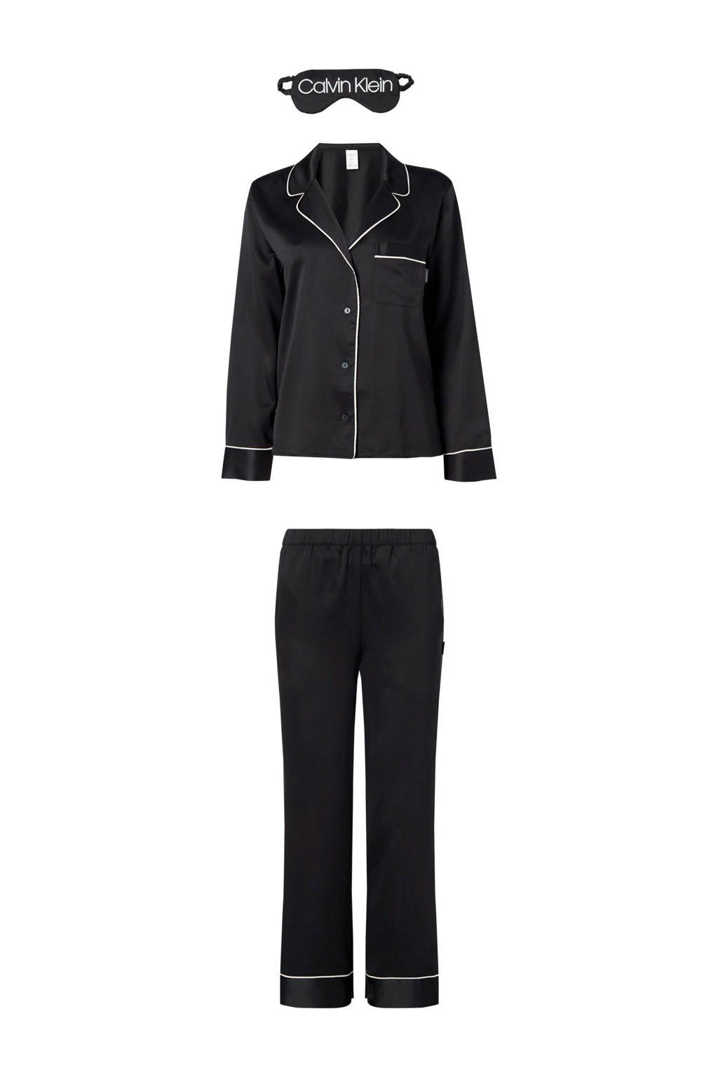 CALVIN KLEIN UNDERWEAR pyjama met slaapmasker zwart, Zwart