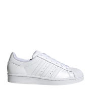 thumbnail: Witte jongens en meisjes adidas Originals Superstar sneakers van leer met veters en dierenprint