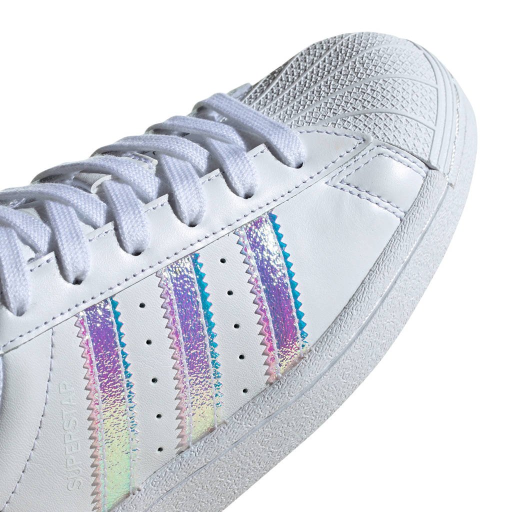 Kikker geest meest adidas Originals Superstar J sneakers wit/metallic roze | wehkamp