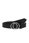 Black-Black/ Shiny Silver Buckle