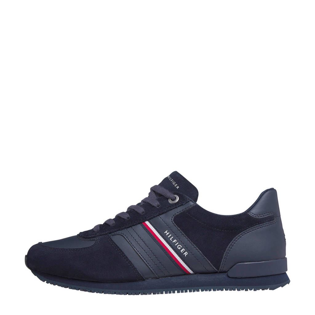Tommy Hilfiger suède sneakers blauw, Donkerblauw