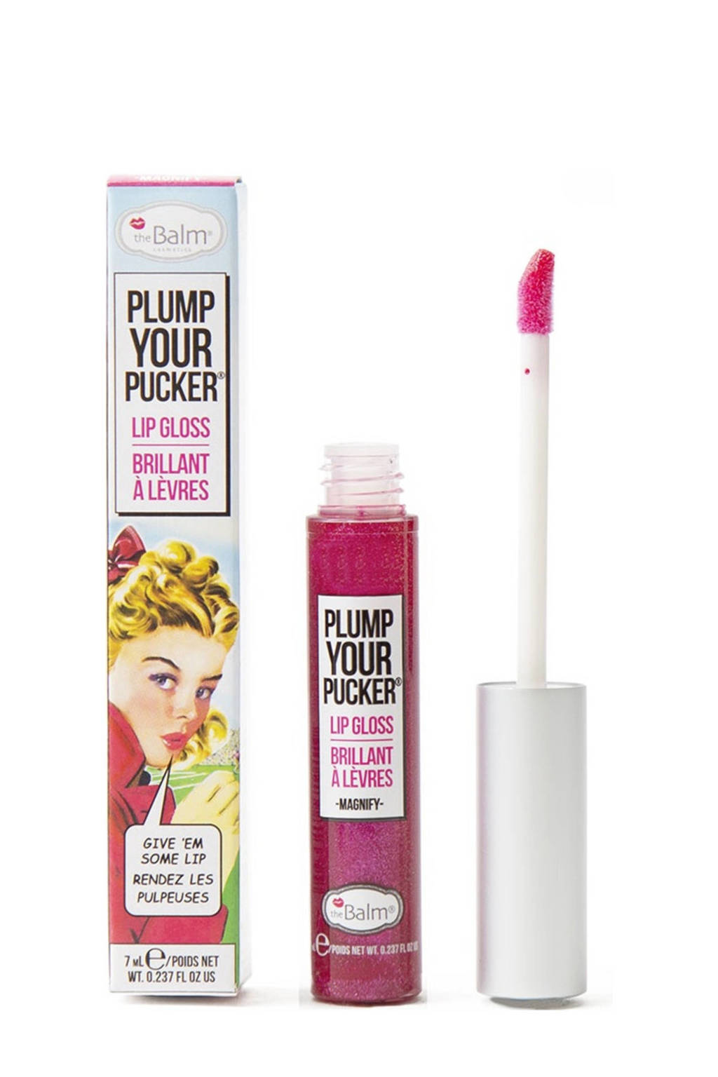 The Balm Plump Your Pucker lipgloss Magnify, Magenta