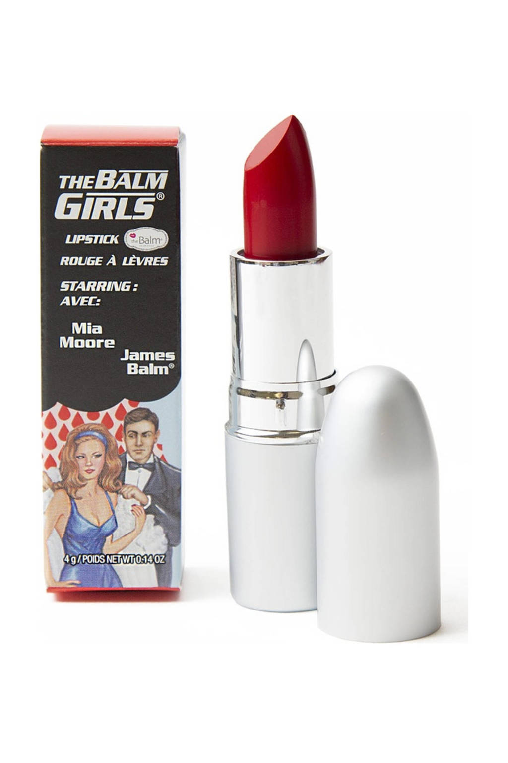 The Balm Balm Girls lippotlood- Mia Moore, rich creamy red