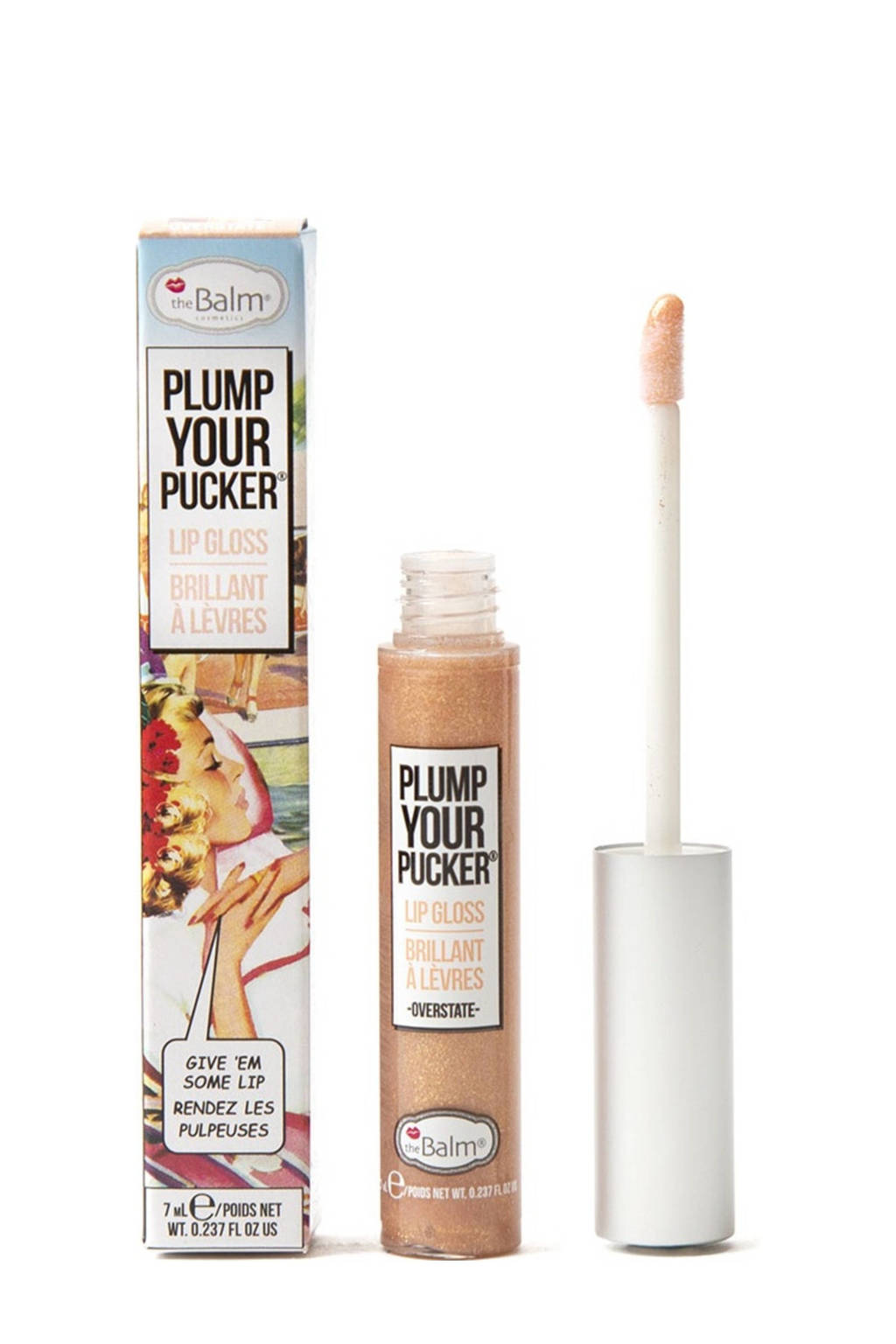 The Balm Plump Your Pucker lipgloss Overstate, Golden